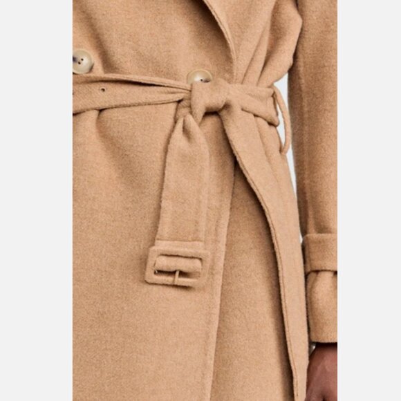 Vince Lofty Italian Wool-Blend Belted Long Coat - Picture 5 of 14